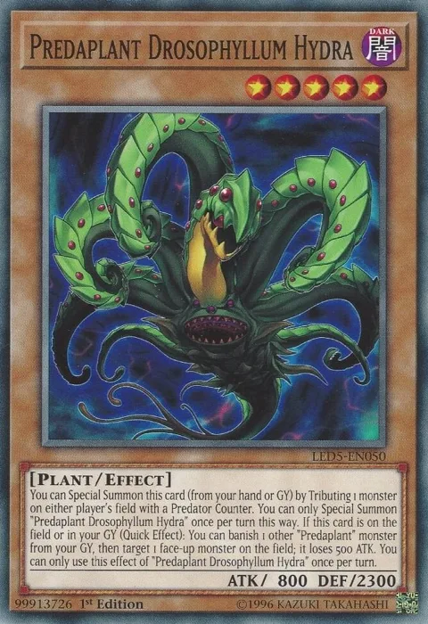 Predaplant Drosophyllum Hydra LED5-EN050 Yu-Gi-Oh card from Legendary Duelists: Immortal Destiny