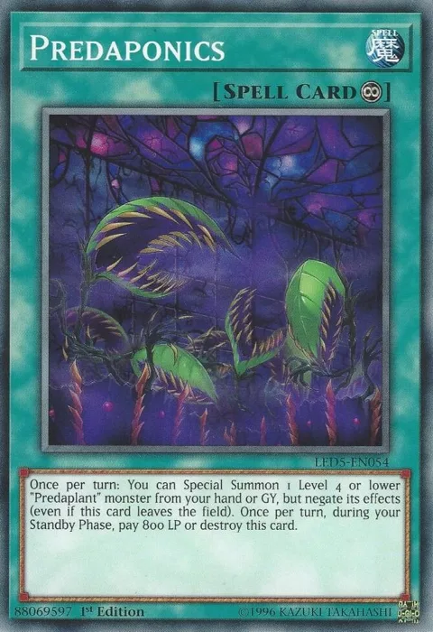 Predaponics LED5-EN054 Yu-Gi-Oh card from Legendary Duelists: Immortal Destiny