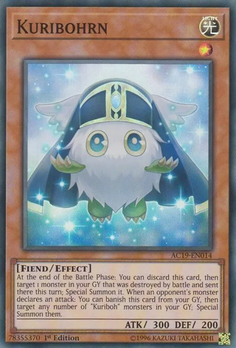 Kuribohrn AC19-EN014 Yu-Gi-Oh card from Advent Calendar 2019