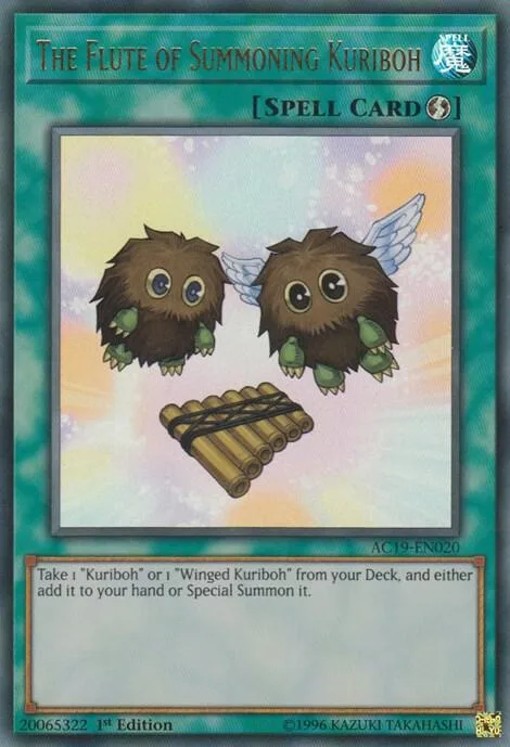 The Flute of Summoning Kuriboh AC19-EN020 Yu-Gi-Oh card from Advent Calendar 2019