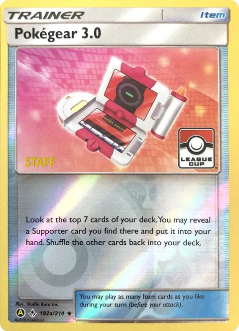 Pokegear 3.0 - 182a/214 League Cup [Staff] #182a/214 Reverse Holofoil Pokémon card from League & Championship Cards