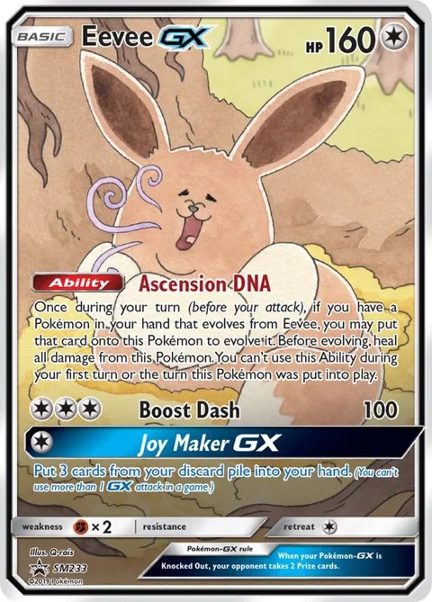 Eevee GX #SM233 Holofoil Pokémon card from SM Promos