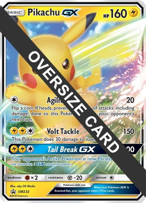 Pikachu GX #SM232 Holofoil Pokémon card from Jumbo Cards