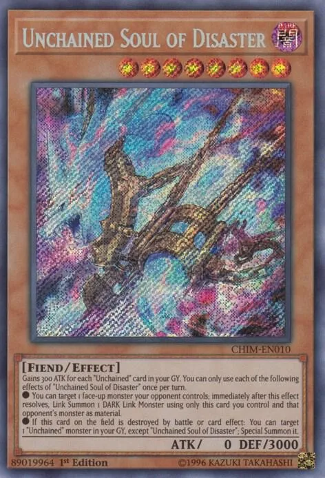 Unchained Soul of Disaster CHIM-EN010 Unlimited Yu-Gi-Oh card from Chaos Impact