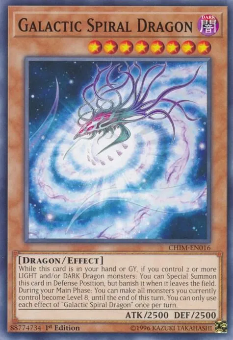 Galactic Spiral Dragon CHIM-EN016 Unlimited Yu-Gi-Oh card from Chaos Impact