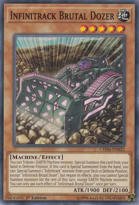 Infinitrack Brutal Dozer CHIM-EN022 Unlimited Yu-Gi-Oh card from Chaos Impact