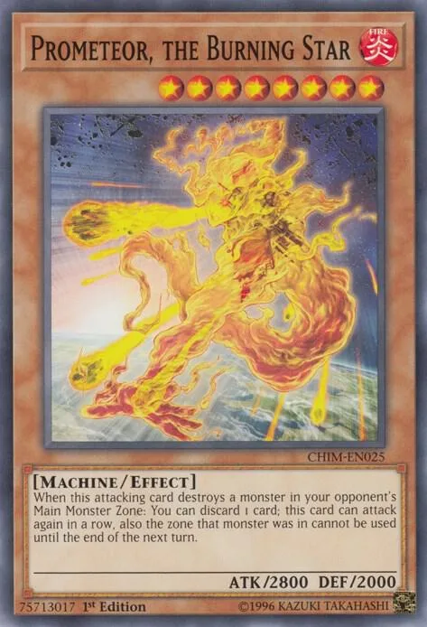 Prometeor, the Burning Star CHIM-EN025 Yu-Gi-Oh card from Chaos Impact