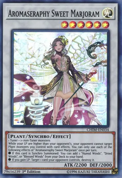 Aromaseraphy Sweet Marjoram CHIM-EN034 Unlimited Yu-Gi-Oh card from Chaos Impact