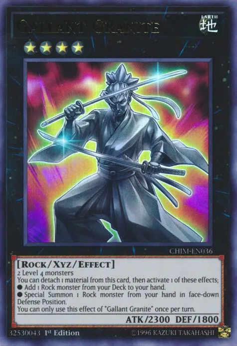Gallant Granite CHIM-EN036 1st Edition Yu-Gi-Oh card from Chaos Impact