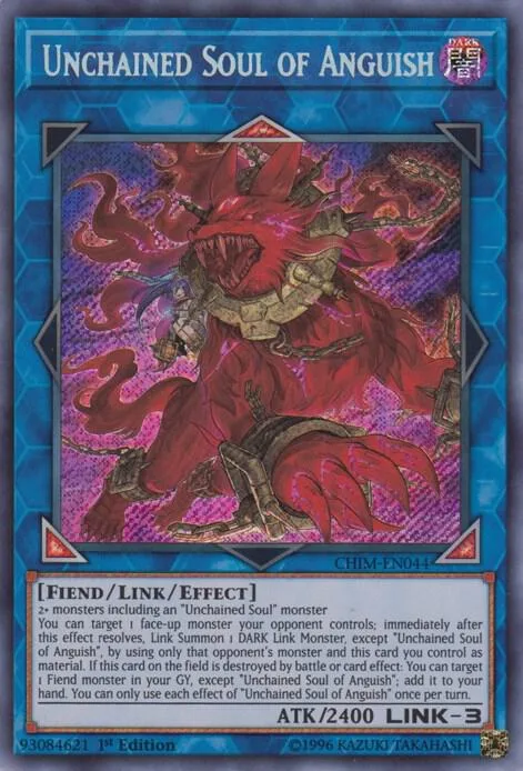 Unchained Soul of Anguish CHIM-EN044 1st Edition Yu-Gi-Oh card from Chaos Impact