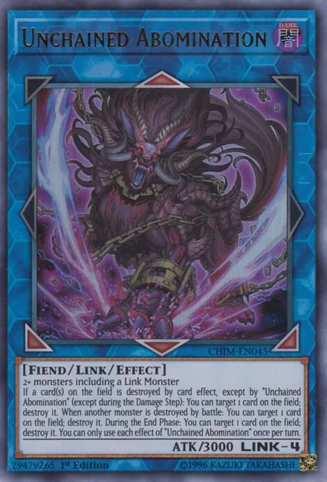 Unchained Abomination CHIM-EN045 Unlimited Yu-Gi-Oh card from Chaos Impact