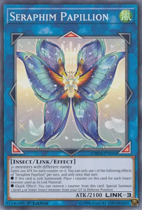 Seraphim Papillion CHIM-EN050 1st Edition Yu-Gi-Oh card from Chaos Impact
