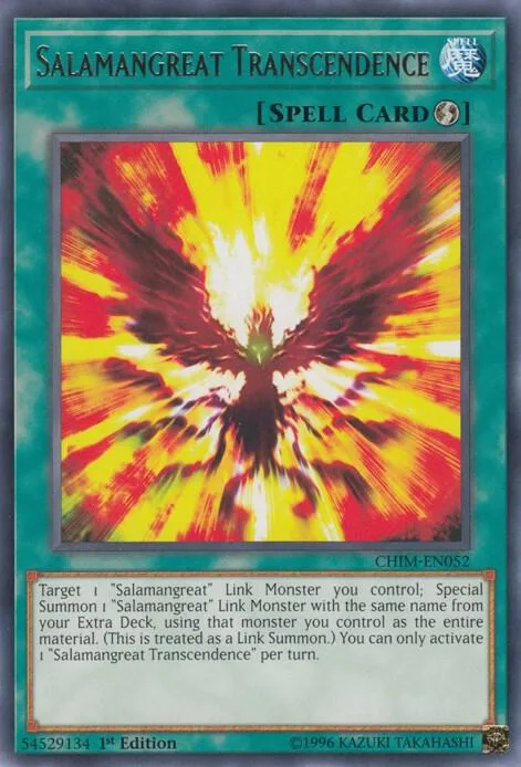 Salamangreat Transcendence CHIM-EN052 1st Edition Yu-Gi-Oh card from Chaos Impact