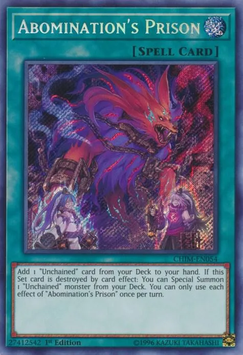 Abomination's Prison CHIM-EN054 1st Edition Yu-Gi-Oh card from Chaos Impact
