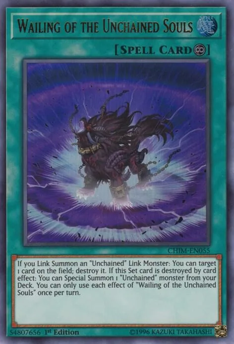 Wailing of the Unchained Souls CHIM-EN055 1st Edition Yu-Gi-Oh card from Chaos Impact