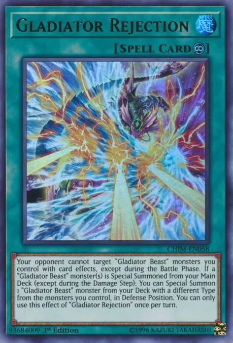 Gladiator Rejection CHIM-EN058 Unlimited Yu-Gi-Oh card from Chaos Impact