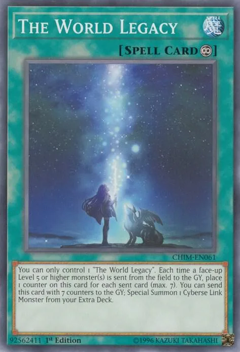 The World Legacy CHIM-EN061 1st Edition Yu-Gi-Oh card from Chaos Impact