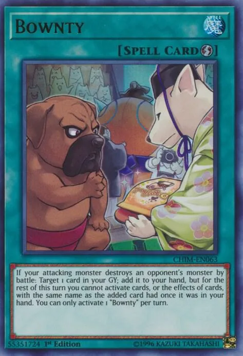 Bownty CHIM-EN063 1st Edition Yu-Gi-Oh card from Chaos Impact