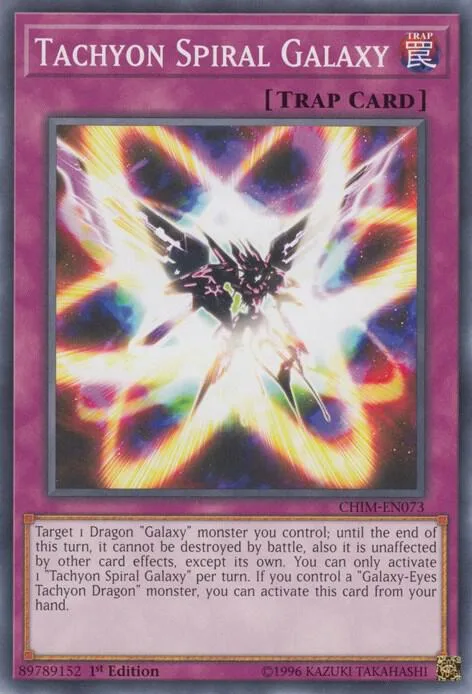 Tachyon Spiral Galaxy CHIM-EN073 1st Edition Yu-Gi-Oh card from Chaos Impact