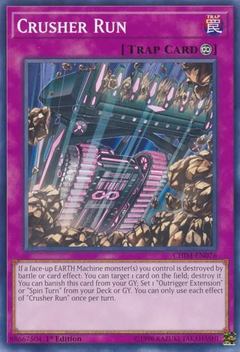 Crusher Run CHIM-EN076 1st Edition Yu-Gi-Oh card from Chaos Impact