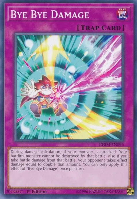 Bye Bye Damage CHIM-EN096 1st Edition Yu-Gi-Oh card from Chaos Impact
