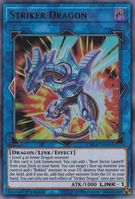 Striker Dragon CHIM-EN098 Unlimited Yu-Gi-Oh card from Chaos Impact