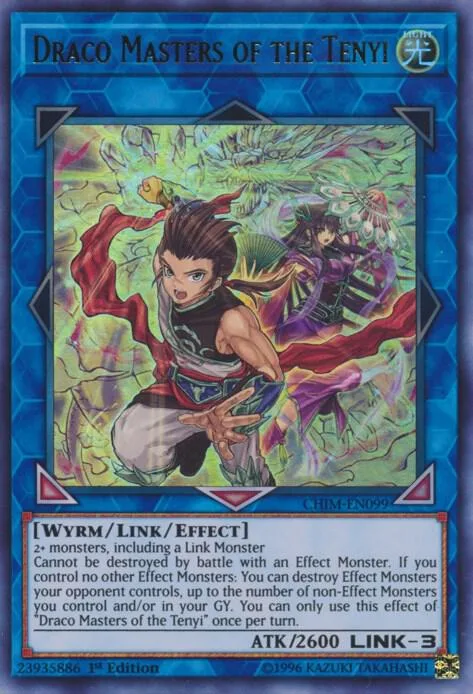 Draco Masters of the Tenyi CHIM-EN099 Unlimited Yu-Gi-Oh card from Chaos Impact