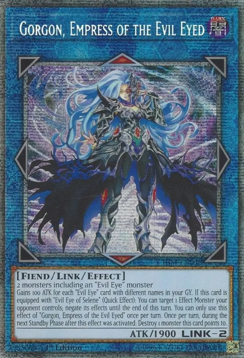 Gorgon, Empress of the Evil Eyed Starlight Rare CHIM-EN048 Yu-Gi-Oh card from Chaos Impact