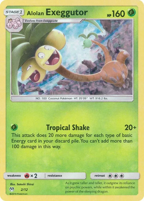 Alolan Exeggutor - 2/12 #002/012 Holofoil Pokémon card from McDonald's Promos 2019