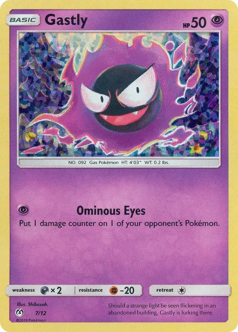 Gastly - 7/12 #007/012 Holofoil Pokémon card from McDonald's Promos 2019