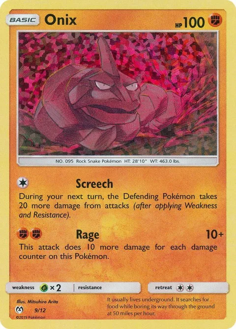 Onix - 9/12 #009/012 Holofoil Pokémon card from McDonald's Promos 2019