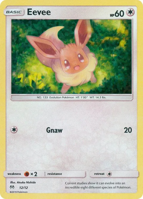 Eevee - 12/12 #012/012 Holofoil Pokémon card from McDonald's Promos 2019