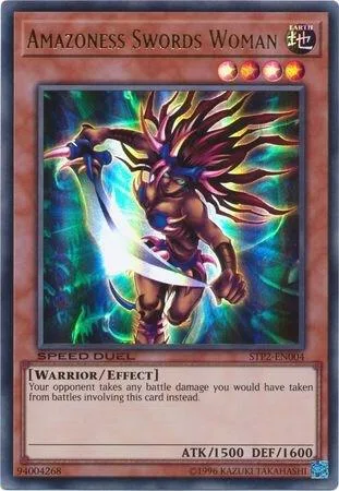 Amazoness Swords Woman STP2-EN004 Yu-Gi-Oh card from Speed Duel: Tournament Pack 2