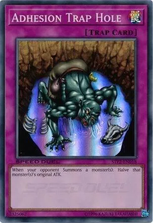 Adhesion Trap Hole STP2-EN018 Yu-Gi-Oh card from Speed Duel: Tournament Pack 2