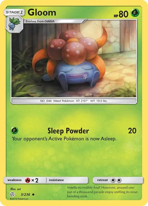 Gloom #3/236 Pokémon card from SM - Cosmic Eclipse