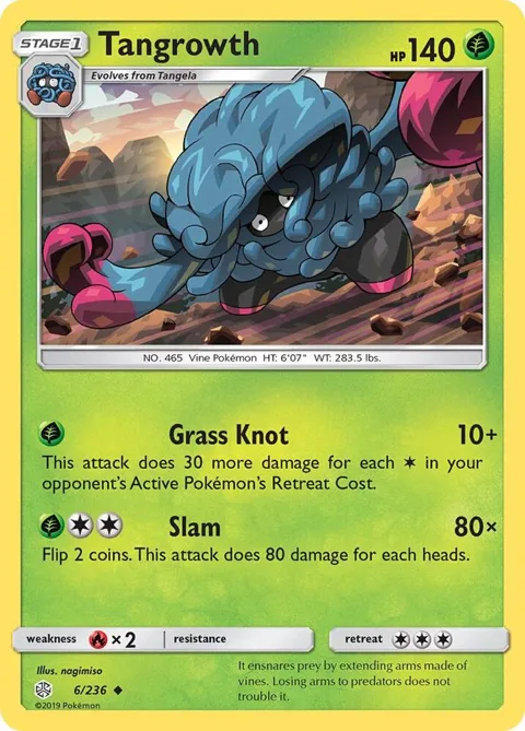 Tangrowth #6/236 Pokémon card from SM - Cosmic Eclipse