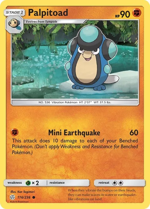 Palpitoad #116/236 Pokémon card from SM - Cosmic Eclipse