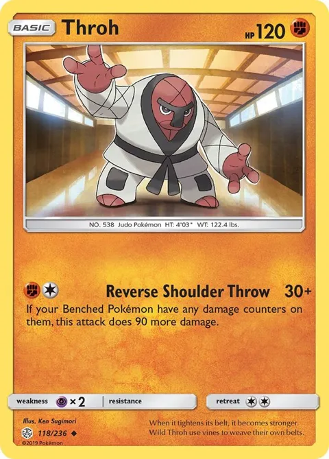 Throh #118/236 Pokémon card from SM - Cosmic Eclipse