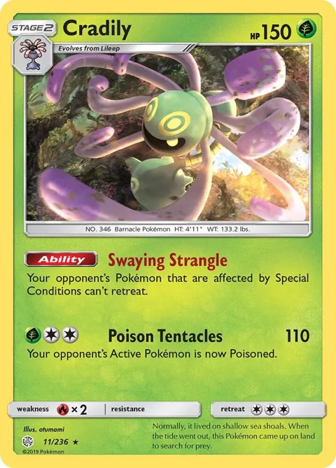 Cradily #11/236 Pokémon card from SM - Cosmic Eclipse