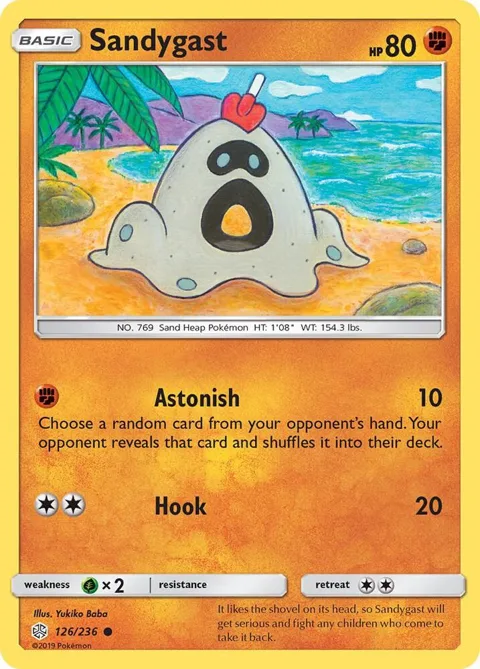 Sandygast #126/236 Pokémon card from SM - Cosmic Eclipse