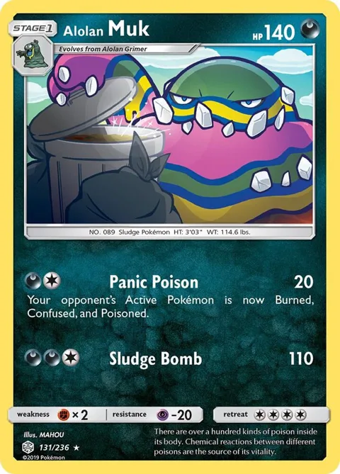Alolan Muk #131/236 Pokémon card from SM - Cosmic Eclipse