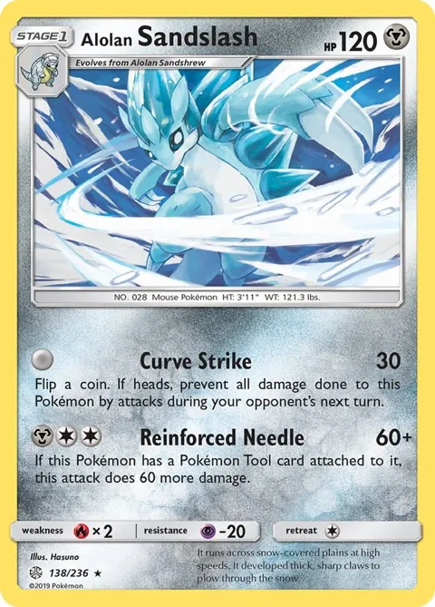 Alolan Sandslash #138/236 Pokémon card from SM - Cosmic Eclipse