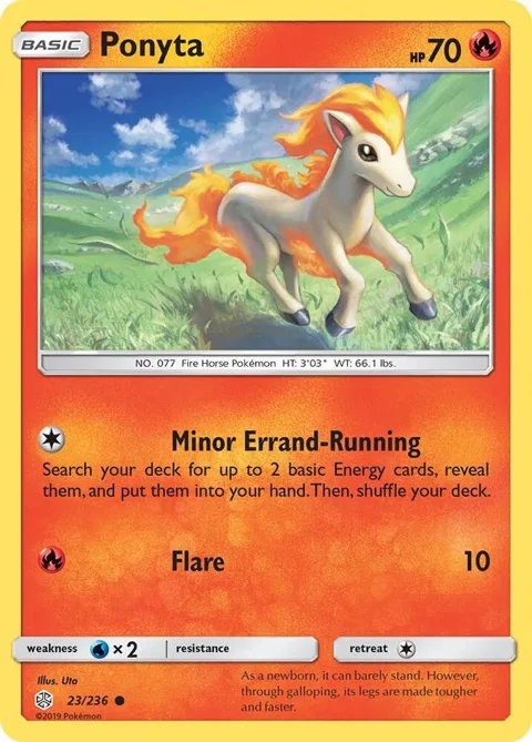 Ponyta #23/236 Pokémon card from SM - Cosmic Eclipse
