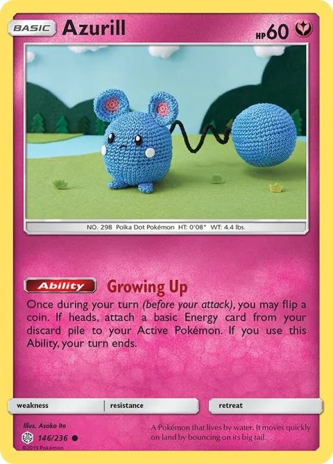 Azurill #146/236 Pokémon card from SM - Cosmic Eclipse