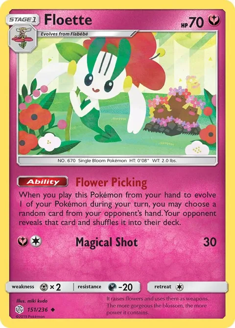 Floette #151/236 Pokémon card from SM - Cosmic Eclipse