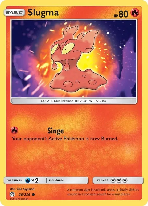 Slugma #26/236 Pokémon card from SM - Cosmic Eclipse
