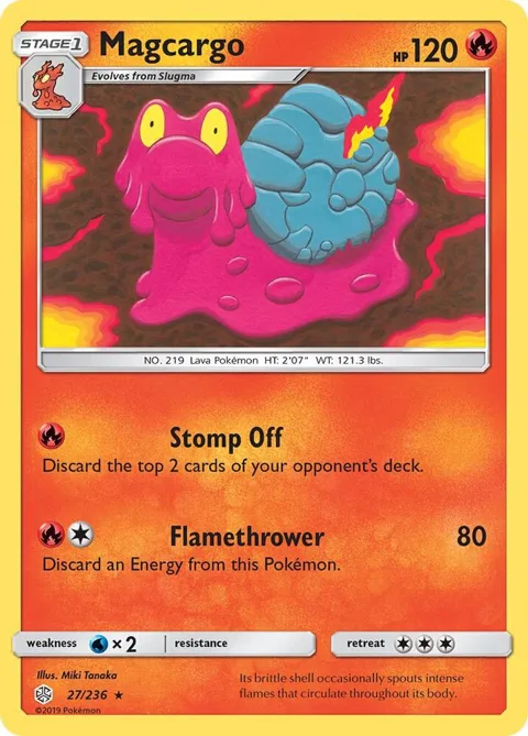 Magcargo #27/236 Pokémon card from SM - Cosmic Eclipse