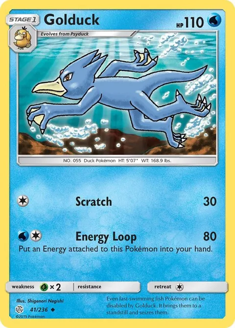 Golduck #41/236 Pokémon card from SM - Cosmic Eclipse