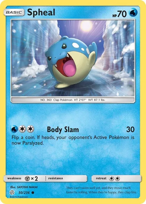 Spheal #50/236 Pokémon card from SM - Cosmic Eclipse