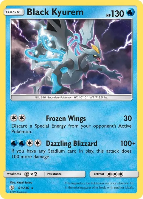 Black Kyurem #61/236 Reverse Holofoil Pokémon card from SM - Cosmic Eclipse